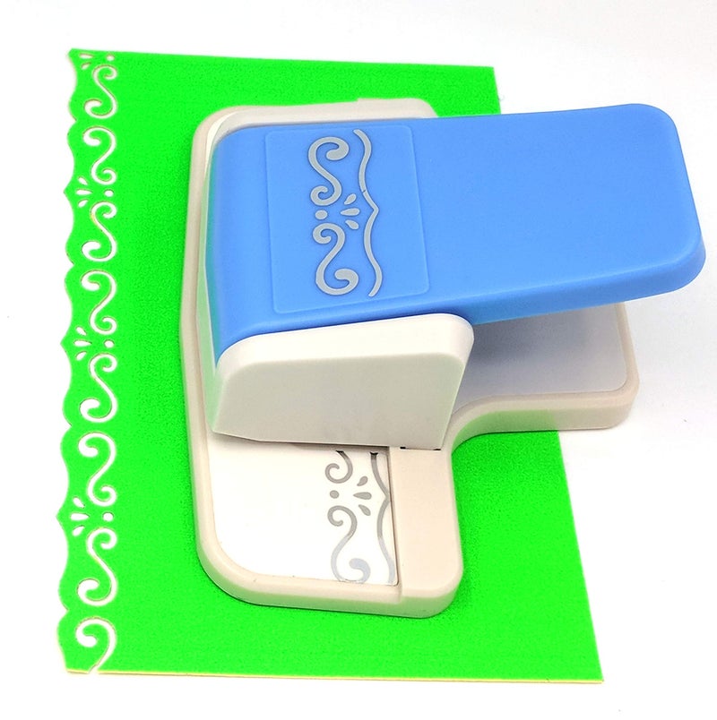 Kucaa Handmade Scrapbooking Edge Puncher Fancy Border Punch S Heart Dolphin Design DIY Paper Cutter (S-Shape) - Image 2
